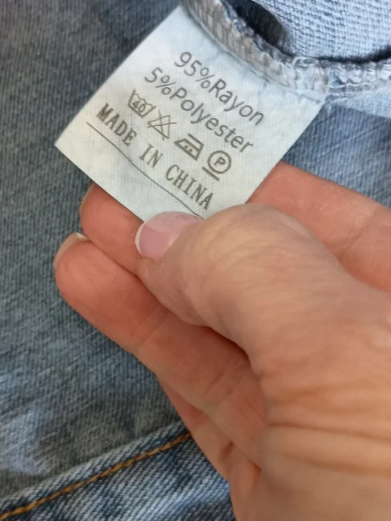 Sleeveless Denim Button-Up Vest in Medium Blue - Picture 6 of 6